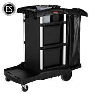 美國樂柏美Rubbermaid 1861428 行政系列大容量帶儲物箱的清潔推車